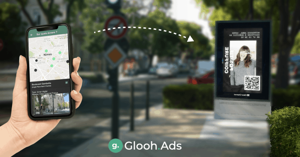 Glooh panneau publicitaire DOOH